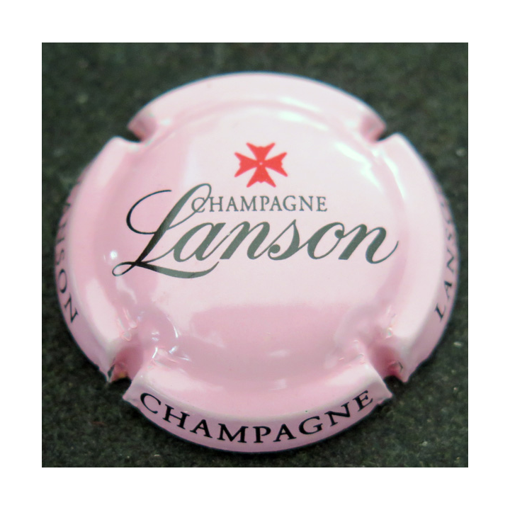 Capsule Muselet de bouteille de champagne LANSON n° 111e Fond rose