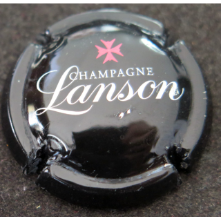 Capsule Muselet de bouteille de champagne LANSON n° 108 Fond noir sans texte sur le contour