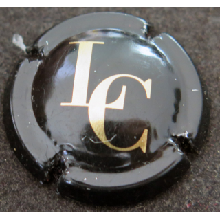 Capsule Muselet de bouteille de champagne LOUIS-CONSTANT n° 1a Noir et or-jaune