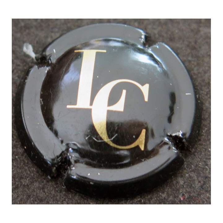 Capsule Muselet de bouteille de champagne LOUIS-CONSTANT n° 1a Noir et or-jaune