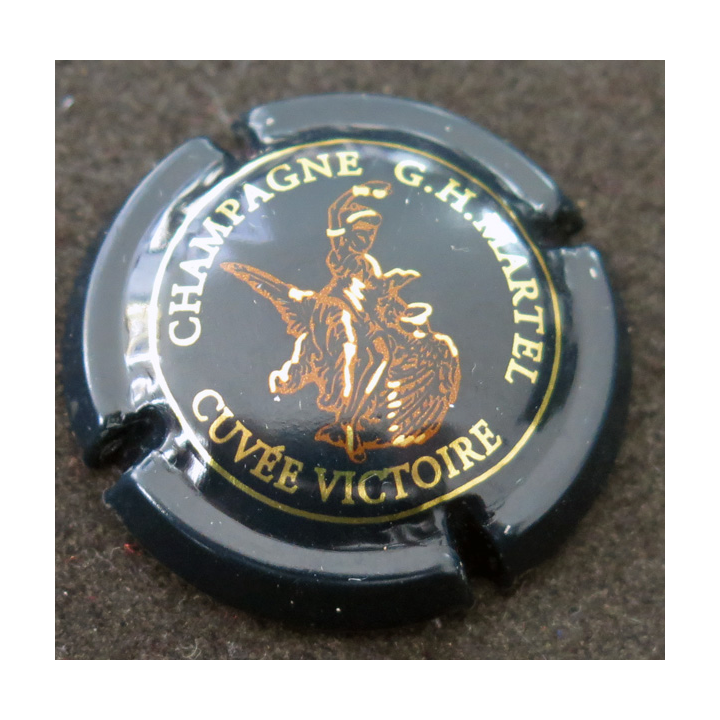 Capsule Muselet de bouteille de champagne MARTEL G. H. cuvée victoire n° 24a Fond bleu