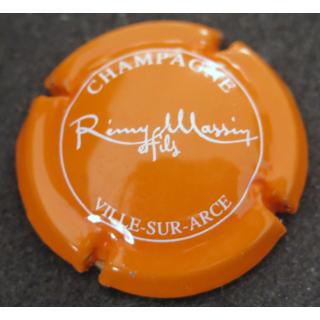 Capsule Muselet de bouteille de champagne MASSIN Rémy n° 13 Orange et blanc