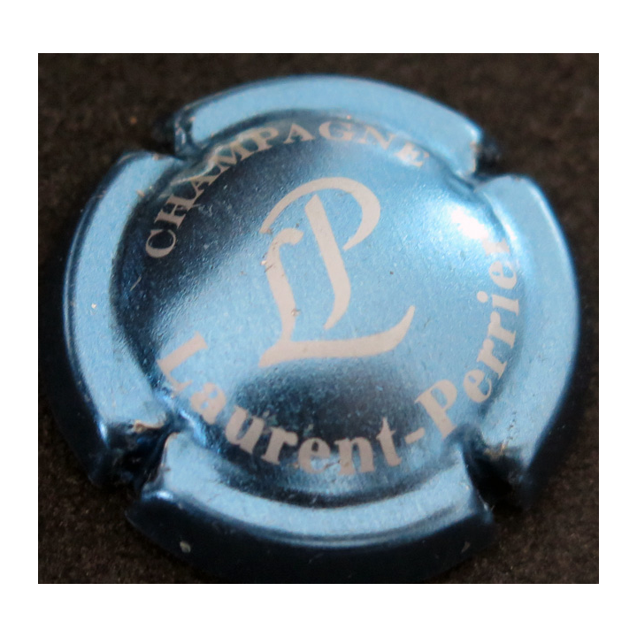 Capsule Muselet de bouteille de champagne LAURENT-PERRIER n° 49 Bleu métallisé et gris