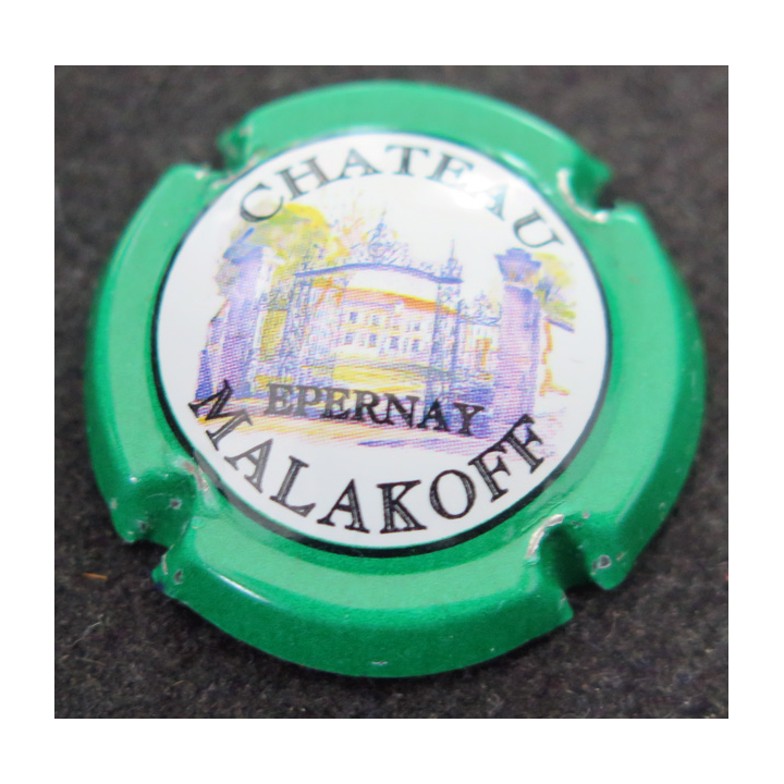 Capsule Muselet de bouteille de champagne MALAKOFF n° 7 Vert