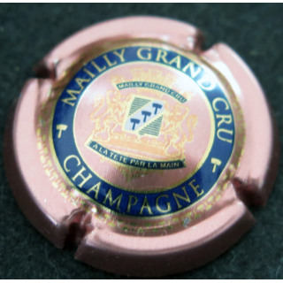 Capsule Muselet de bouteille de champagne MAILLY Champagne n° 12e Fond rosé