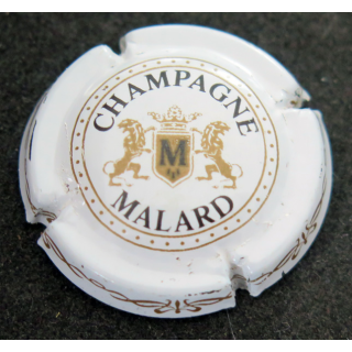 Capsule Muselet de bouteille de champagne MALARD Jean-Louis n° 10a Blanc, or et noir