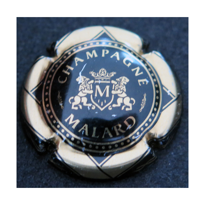 Capsule Muselet de bouteille de champagne MALARD Jean-Louis n° 10 Contour or
