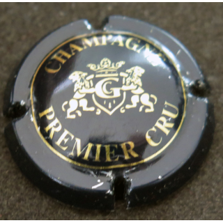 Capsule Muselet de bouteille de champagne MALARD Jean-Louis n° 4 Bleu-noir et or, Premier cru