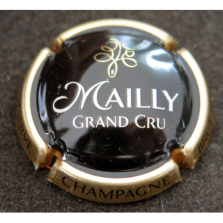 Capsule Muselet de bouteille de champagne MAILLY Champagne n° 21, noir, brut réserve