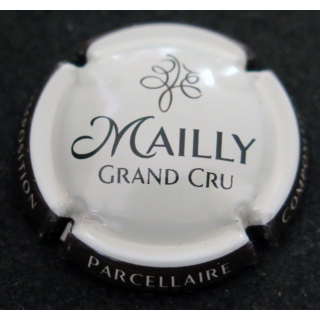 Capsule Muselet de bouteille de champagne MAILLY Champagne n° 19c crème, contour marron