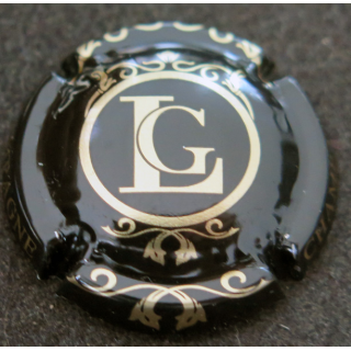 Capsule Muselet de bouteille de champagne LACOMBE Georges n° 5 noir et or