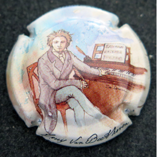 Capsule Muselet de bouteille de champagne GENERIQUE n° 1134c 250° Anniversaire Ludwig Van Beethoven