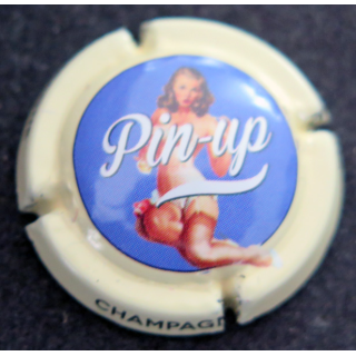Capsule Muselet de bouteille de champagne GENERIQUE n° 1073e Pin-Up centre bleu
