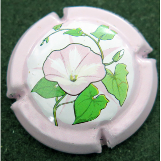 Capsule Muselet de bouteille de champagne GENERIQUE n° 1054b contour rose pâle, liseron