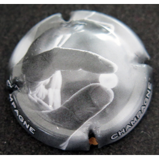 Capsule Muselet de bouteille de champagne GENERIQUE n° 1002c Noir et Blanc, 3 x champagne