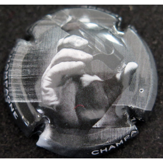 Capsule Muselet de bouteille de champagne GENERIQUE n° 1002e Noir et Blanc, 3 x champagne