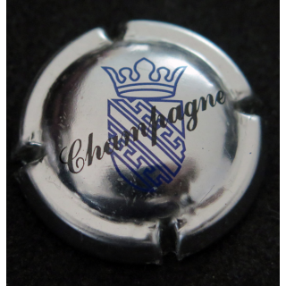 Capsule Muselet de bouteille de champagne GENERIQUE n° 463a métal écusson bleu