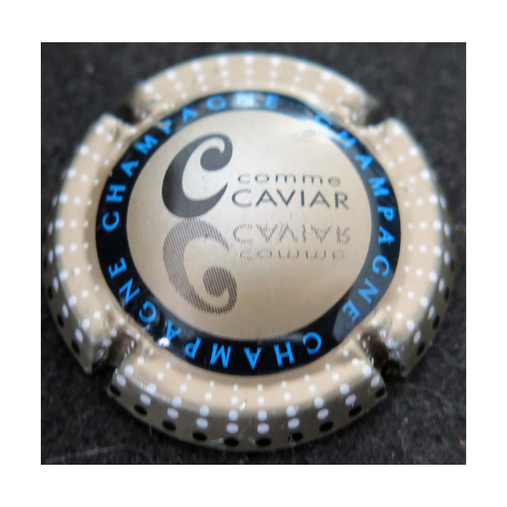 Capsule Muselet de bouteille de champagne GENERIQUE n° 799 C Caviar verso métal