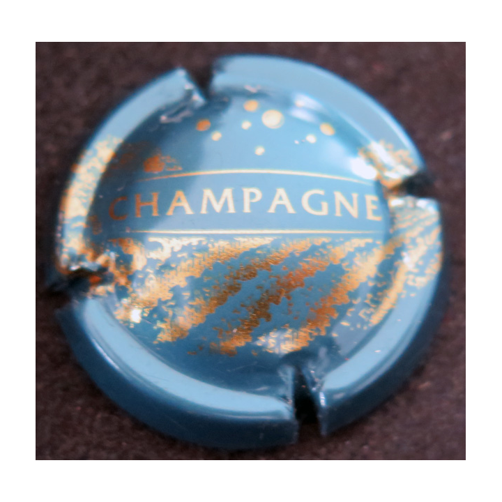 Capsule Muselet de bouteille de champagne GENERIQUE n° 767f Bleu et or