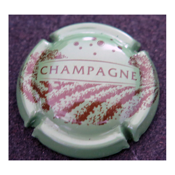Capsule Muselet de bouteille de champagne GENERIQUE n° 767b Vert et marron
