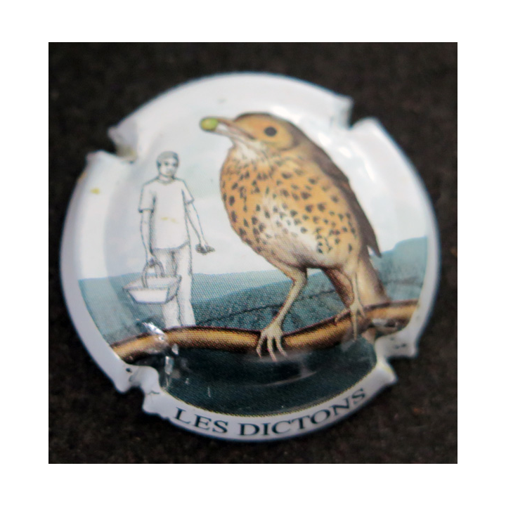 Capsule Muselet de bouteille de champagne GENERIQUE n° 792 le grive qui chante