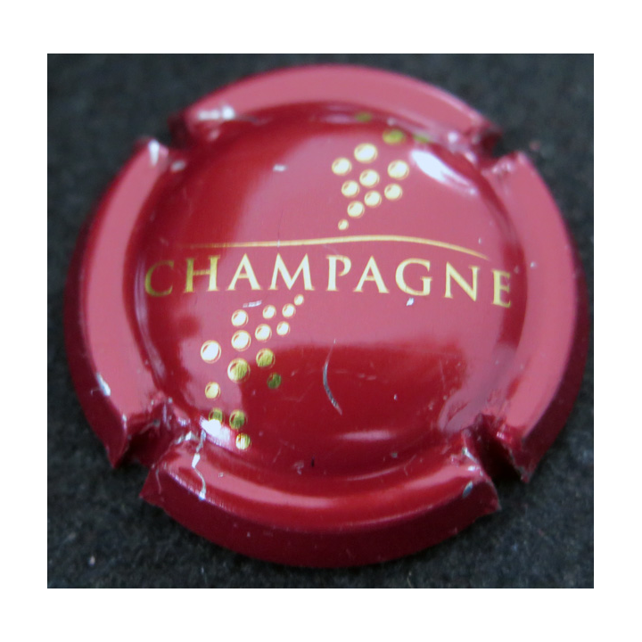 Capsule Muselet de bouteille de champagne GENERIQUE n° 765g Rouge et Or