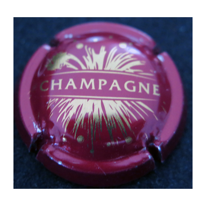 Capsule Muselet de bouteille de champagne GENERIQUE n° 764g Rouge et Or