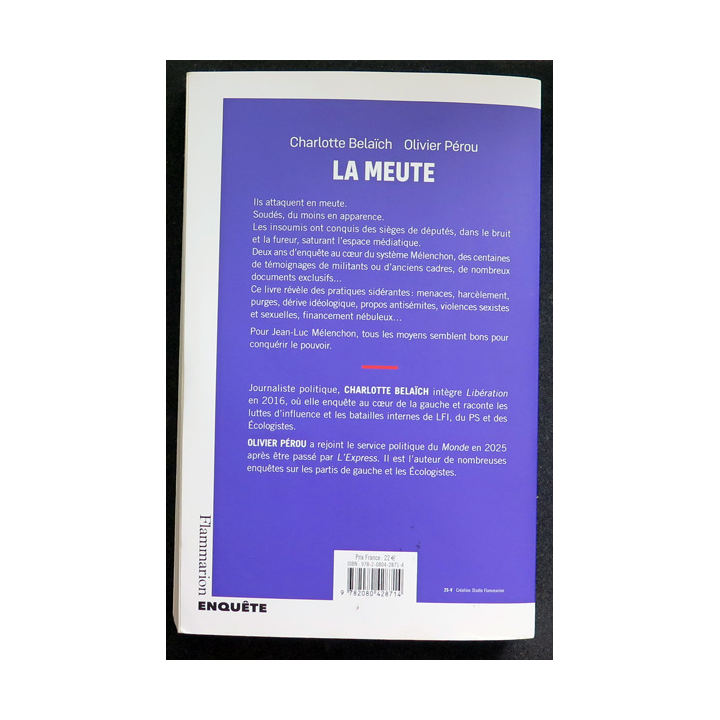 La Meute de Charlotte belaïch et Olivier Pérou Enquête sur la France insoumise de J.L Mélanchon