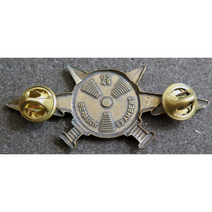 Brevet d'Informaticien Beraudy GS 49 bronze matricé attaches pin's