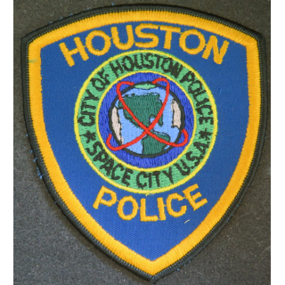 USA : insigne tissu de la Police de Houston 10 x 12 cm