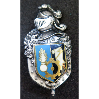 Centre administratif et technique plateau argenté Drago Marne la vallée H. 696 et écu guilloché Drago Paris
