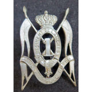 1° RL : Insigne de béret du 1° régiment de lanciers belges