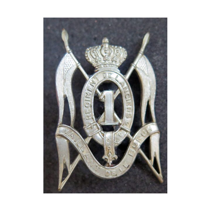1° RL : Insigne de béret du 1° régiment de lanciers belges