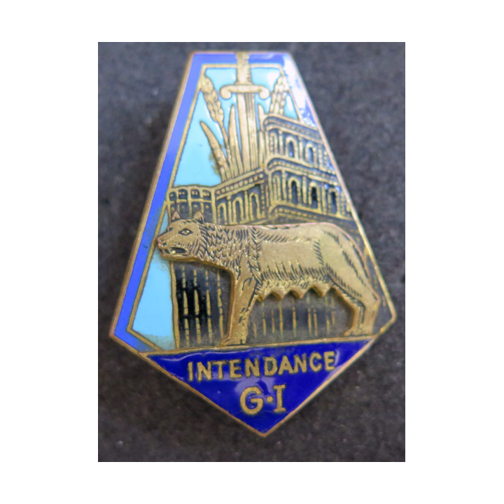 GI INTENDANCE : Groupe d'instruction de l'Intendance de Trèsves Drago G. 905 en émail