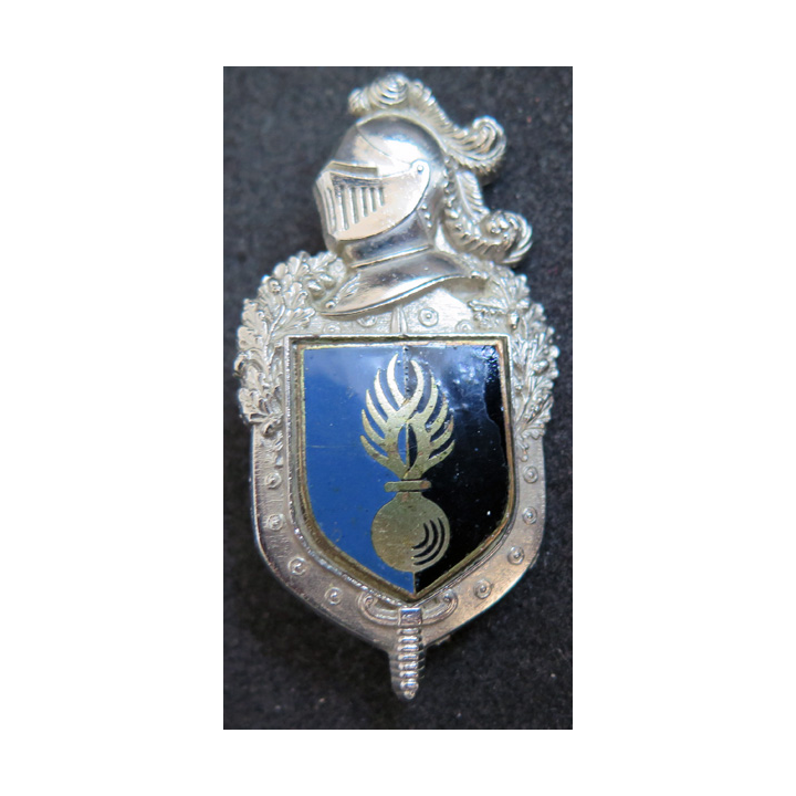 CIGA : centre d'instruction des gendarmes auxiliaires plateau argenté Delsart écu dos lisse