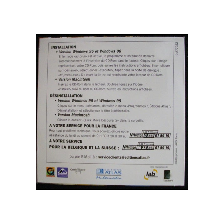  CD ROM MAC PC : L'Europe des Nationalités éditions Atlas
