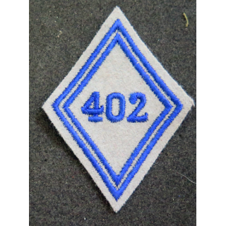 LOSANGE DE BRAS MODÈLE 45 : losange du matériel 402° CRD modèle troupe