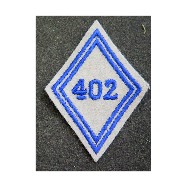 LOSANGE DE BRAS MODÈLE 45 : losange du matériel 402° CRD modèle troupe