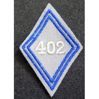 LOSANGE DE BRAS MODÈLE 45 : losange du matériel 402° CRD modèle sous-officier en laminette