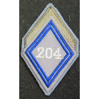 LOSANGE DE BRAS MODÈLE 45 : losange de sergent du matériel du 204° BM Bataillon du matériel (fil)