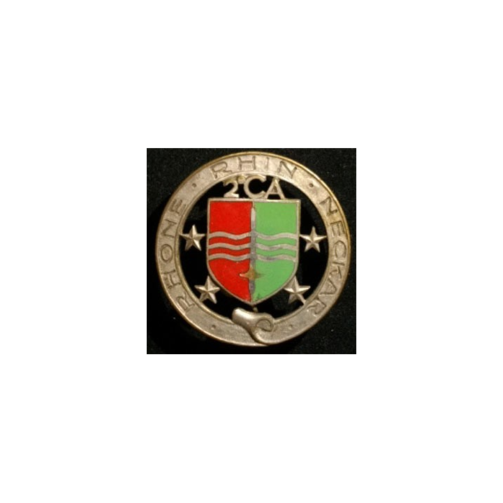 2° CA : 2° CORPS D'ARMÉE RHÔNE RHIN NECKAR ÉMAIL