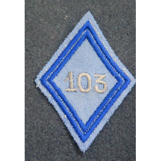 LOSANGE DE BRAS MODÈLE 45 : losange du 103° GRMCA groupement de réparation du matériel de Corps d'armée modèle sous-officier (la