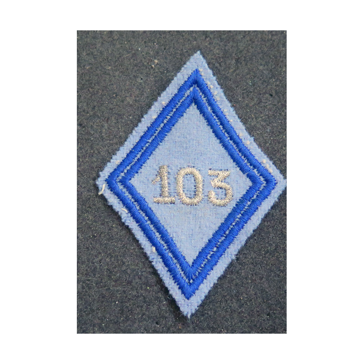 LOSANGE DE BRAS MODÈLE 45 : losange du 103° GRMCA groupement de réparation du matériel de Corps d'armée modèle sous-officier (la