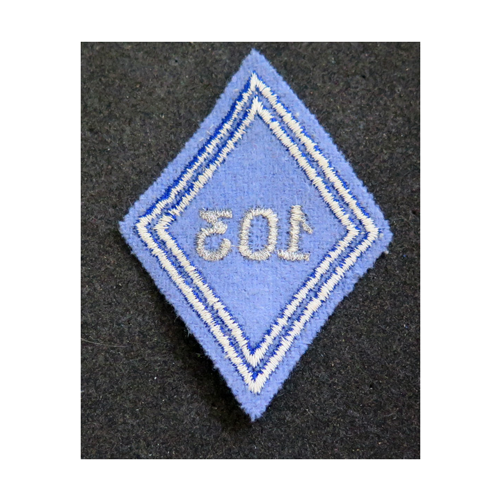 LOSANGE DE BRAS MODÈLE 45 : losange du 103° GRMCA groupement de réparation du matériel de Corps d'armée modèle sous-officier (la