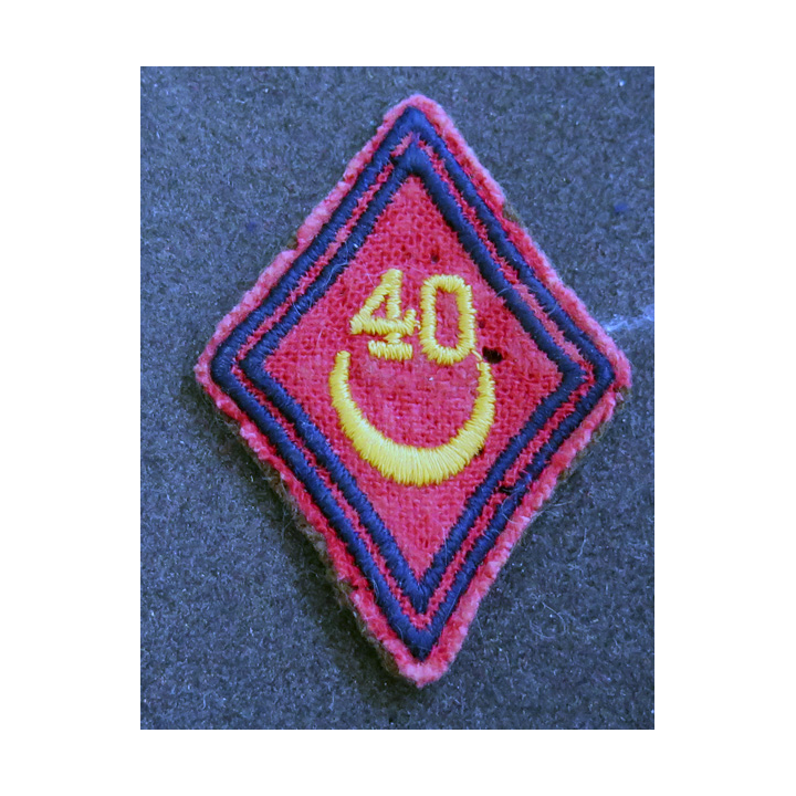 LOSANGE DE BRAS MODÈLE 45 : losange du 40° RANA régiment d'artillerie Nord Africaine (fil)