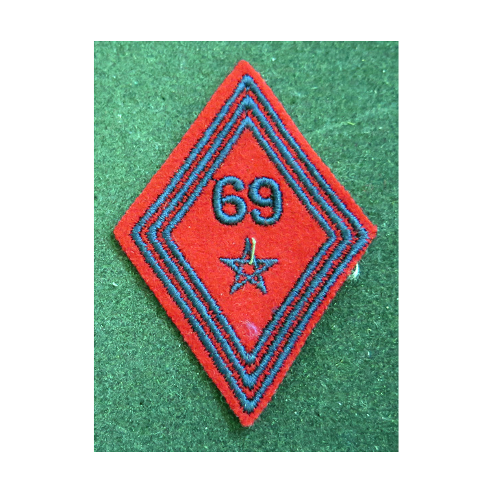 LOSANGE DE BRAS MODÈLE 45 : losange du 69° RA régiment d'artillerie AFN modèle troupe