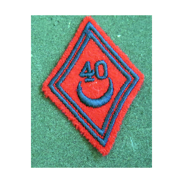 LOSANGE DE BRAS MODÈLE 45 : losange du 40° RANA régiment d'artillerie Nord Africaine modèle troupe