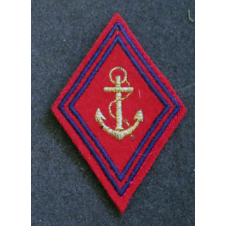 LOSANGE DE BRAS MODÈLE 45 : losange de l'artillerie coloniale / de Marine modèle s/off (laminette)
