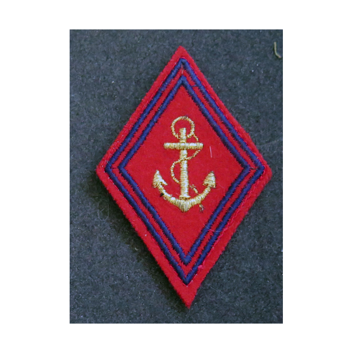 LOSANGE DE BRAS MODÈLE 45 : losange de l'artillerie coloniale / de Marine modèle s/off (laminette)