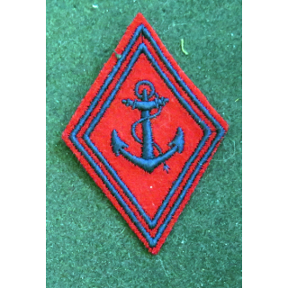 LOSANGE DE BRAS MODÈLE 45 : losange de l'artillerie coloniale / de Marine modèle troupe (Grande ancre)